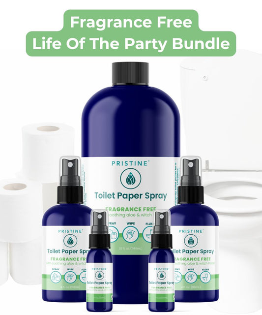 pristine toilet paper spray wet wipe alternative bottles featured with toilet paper