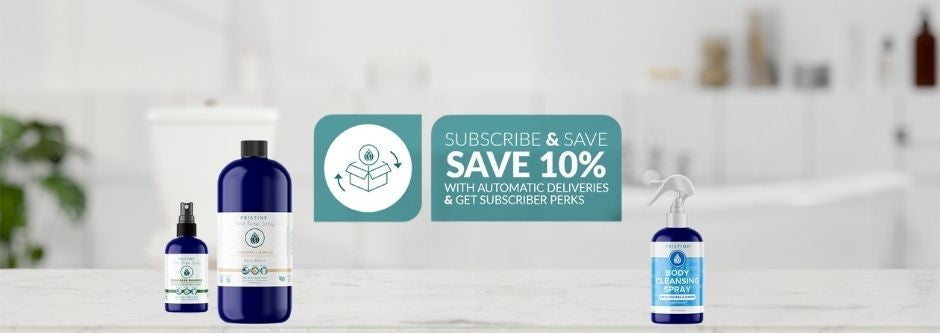 Subscribe & Save 10% on Pristine Toilet Paper Sprays Wet Wipe Alternatives