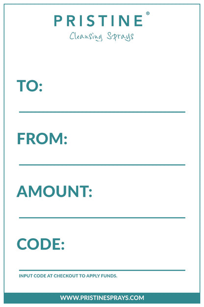 Gift card to, from, amount, code